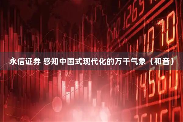 永信证券 感知中国式现代化的万千气象（和音）